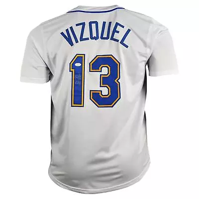 Omar Vizquel Signed Seattle White Baseball Jersey (JSA) • $63.95