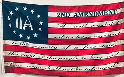 3x5 2nd Amendment A Well Regulated Militia Bullets Shells 2a Flag Banner 100d • $9.88