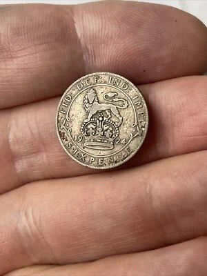 £2.89 • Buy Great Britain 1924 King George V .500 Silver Sixpence / 6d Coin