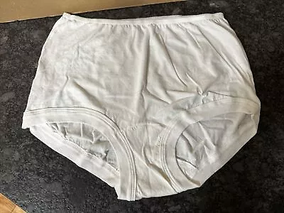 New Underscore Pair Cotton Briefs Panties White 100% Cotton Sz 10 VTG 11935 • $20