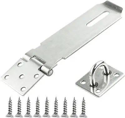 Heavy Duty Stainless Steel Door Padlock Hasp And Staple With Screws Door Clasp • £5.99