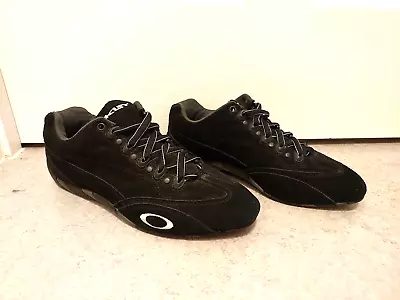 Mens Oakley 1320 Black Suede Vintage Racing Shoes - Uk 8 / Eu 42.5 • £59.99