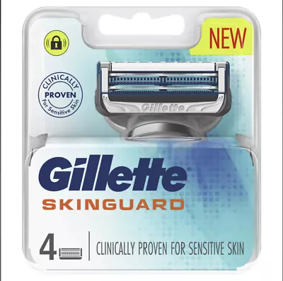 $12.95 • Buy Gillette SKINGUARD Razor Blades 4 Pack SENSITIVE  Made In Germany   New Design