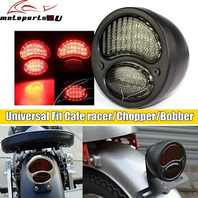 For Harley Bobber Style Custom Duolamp Stop Tail Light Rear/Side Taillamp Black • $27.59