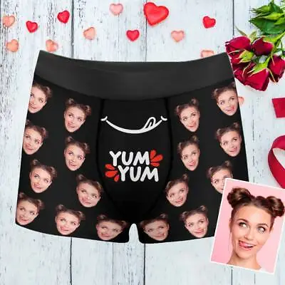 Custom Photo Boxers Briefs Personalize Face Custom  Underwear Gift Valentine • $22.99