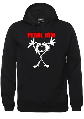 PEARL JAM HOODIE !!  BLACK  Hooded  Sweater !  Eddie Vedder  GRUNGE Rockband • $53