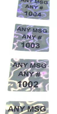 PO75c 100 To 1000 Pond .75  Square Custom Product Protection Hologram Stickers • £13.45