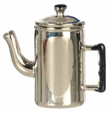 Dollhouse Miniature Old Fashioned Metal Coffee Pot W/ Removable Lid • $7.99