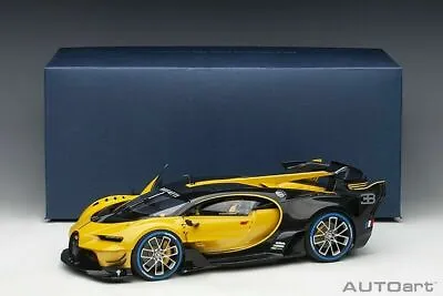 Autoart BUGATTI VISION GRAN TURISMO GIALLO MIDAS/BLACK CARBON 1:18 New Item* • $349