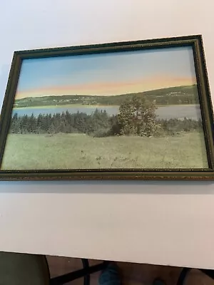 Charles Sawyer Hand Colored Photograph Lake Seymour Morgan Vermont Very Rare • $145