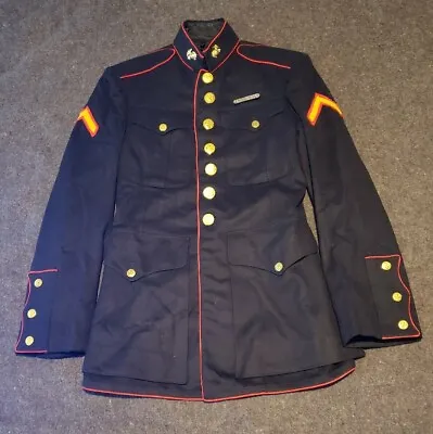 Post-ww2 WW2 USMC US Marine Corps Dress Blue Tunic Jacket Uniform Original • $64.99