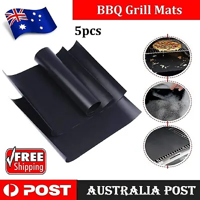 BBQ Grill Mat Reusable Bake Sheet Resistant Meat Barbecue Non-Stick Cooking Pad • $16.99