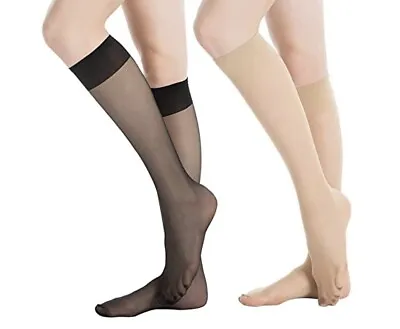 HIKARO WOMEN'S 40 DEN Support Stockings Varicose Vein Medical Compression Tights • £7.13