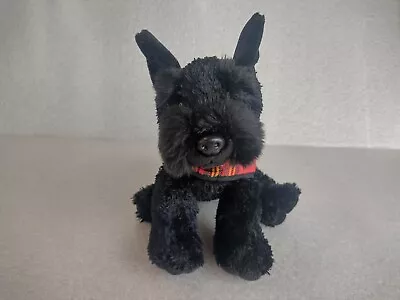 Keel Toys Black Scottie Dog With Tartan Coat - Collectable Terrier • £8