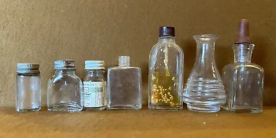 Vintage A Lot Medicine Bottles Clear Random For Display Lot • $16