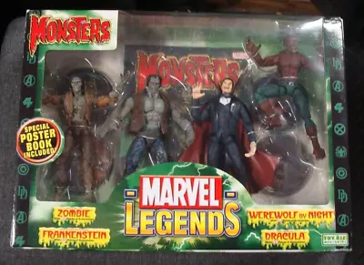 Marvel Legends Monsters 2006 Dracula Frankenstein Zombie Werewolf ToyBiz NIB • $164.99