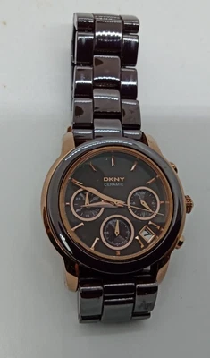 £29.99 • Buy DKNY Ladies Ceramic And Stainless Steel Bracelet Watch Working 255300
