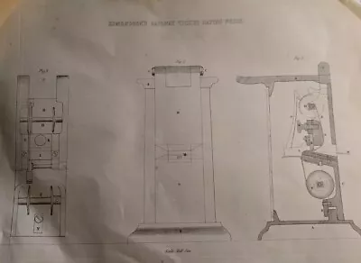 Old Print Of Edmonson's Railway Ticket Dating Press-Scale- Half Size • £12