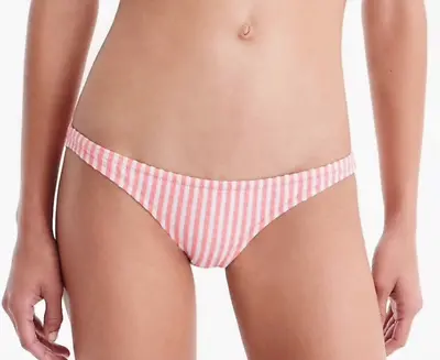  J.Crew Women's Pink/White Hipster Bikini Seersucker Bottoms Swimsuit  XXL New  • $17.88