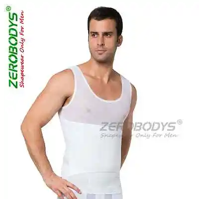 Men's Slimming Vest - Powerful 3 Row Hook Eye Closure - Powernet Vest. • £13.99