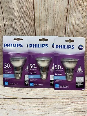 Philips LED 50w/7w Replacement Daylight Dimmable Indoor PAR20 Flood Bulb 3 Pack • $17.99