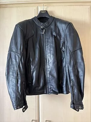 Helstons Heat Men’s Perforated Black Leather Motorcycle Jacket • $248.91