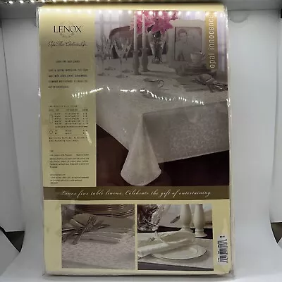 New Lenox Opal Innocence Ivory Tablecloth-Oblong & Oval 60”x84 • $29.99