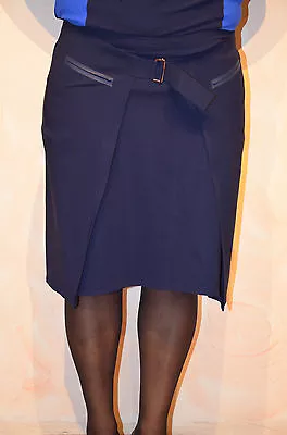 Skirt Navy Blue MARITHE FRANCOIS GIRBAUD Size 38 New Label Value • $101.97