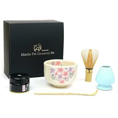 Matcha Set  Sadou  Tea Ceremony Japan Gift Set 5 Pieces  Sakura  F/s • $73.88