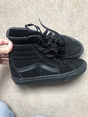 Vans Old Skool Hi Top Trainers Black Skateboarding UK Size 8 Men’s • £20