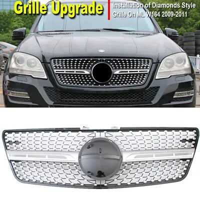 Front Grille For Mercedes Benz ML Class W164 ML350 ML450 ML500 ML550 2009-2011 • $66.66