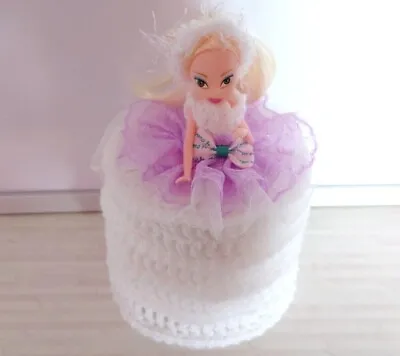 £16.99 • Buy New Design Wedding Toilet Roll Doll Cover Crochet Handmade Great Gifts