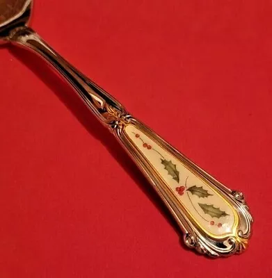 Lenox HOLIDAY Chirstmas Holly & Berry Emblem Glossy Stainless CHOICE Flatware • $34.89