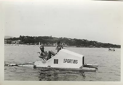 Antique Photo - Vintage Snapshot - Funny Sea Sports Pedal - Pedal Boat 2 • $10.82