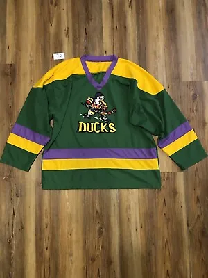 Movie Luis Mendoza #22 Mighty Ducks Hockey Jersey See Measurements Pictures • $27.99