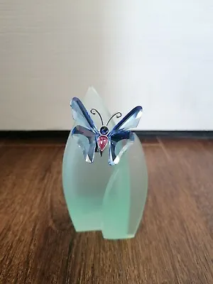 £120 • Buy Swarovski Paradise Butterfly Ansina Light Sapphire Figurine Is In Mint Con