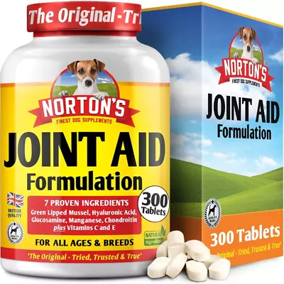 NORTON'S Dog Joint Care Supplements | 300 Tablets | With Green Lipped Mussel Gl • £36.49