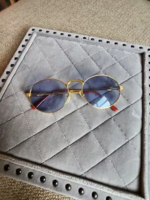 Porta Romana Retro Vintage Collection Sunglasses 693 1 Gold/Blue 57-20-130 • $150