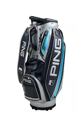 PING Golf Men's Caddy Bag CB-N2304 Arizona Silver Navy Enamel Model 9.5 In 4.3kg • $1195.64