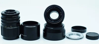 $64 • Buy Cine Mod Helios 44M-4 58mm F2 Russian/Soviet Lens M42 Canon EF + Soligor 135mm
