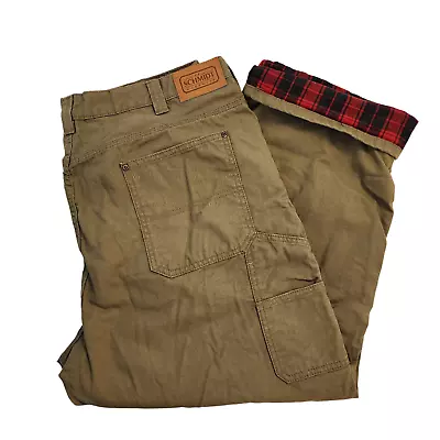 CE Schmidt Workwear Pants Mens 40x29 Carpenter Flannel Lined Canvas Outdoor • $19.99