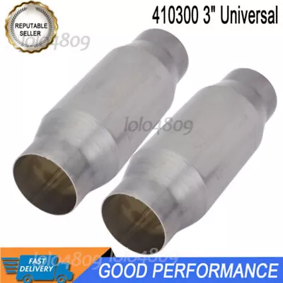 3  Universal Catalytic Converter High Flow Converters Stainless Steel USA • $65.27