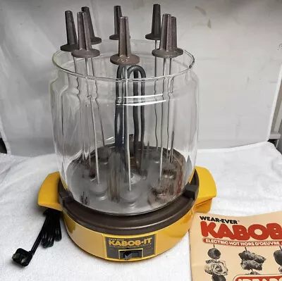 Wear Ever Kabob It Electric Hot Hors D'Oeuvre Meal Maker Skewer Rotisserie 74000 • $65