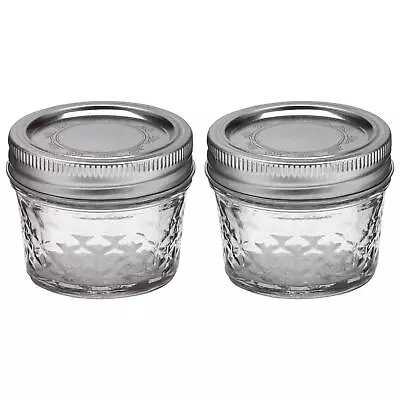 Ball Mason 4oz Quilted Jelly Jars With Lids And Bands Set Of 2 1 • $16.14