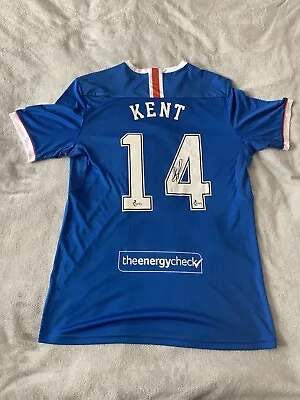 £200 • Buy Signed Ryan Kent Rangers 20/21 Shirt