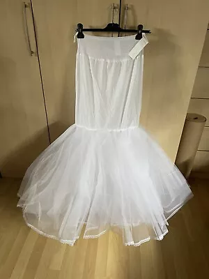 Hoopless Tulle Fishtail Mermaid Wedding Dress Bridal Petticoat Underskirt XS • £18.99