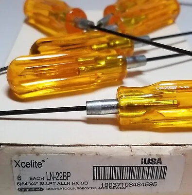 2 PIECES-Vintage Xcelite 5/64  X 4  Ball Point Allen Hex Screwdrivers**NEW**USA • $5