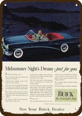 1954 BUICK ROADMASTER CONVERTIBLE V8 CAR Vintage Look REPLICA METAL SIGN • $24.99