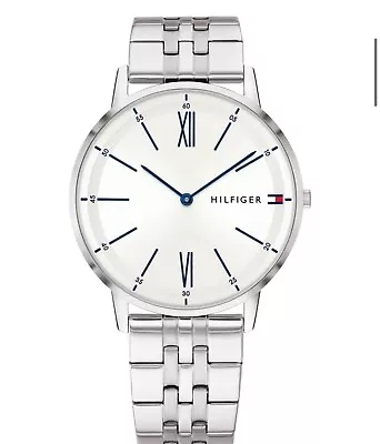 Tommy Hilfiger Stainless Steel White Dial Men's Watch - 1791511 • $99