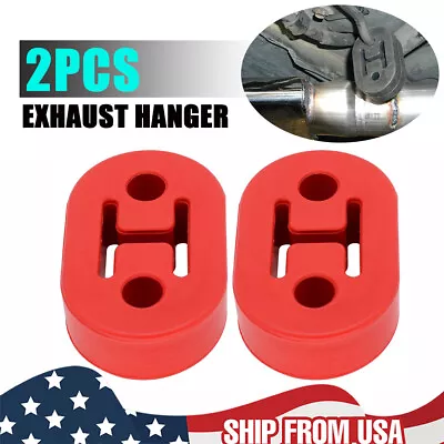 2PCS Universal Car Muffler Exhaust Pipe Mounting Bracket Hangers Repair 2 Holes • $9.40